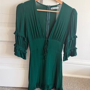 Green Reformation Laurelai Mini Dress Size 4